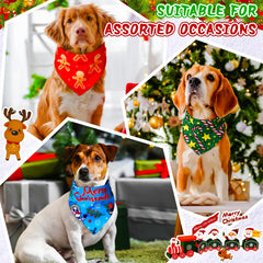 Locmeo bandanas navidad para perros, diferentes diseños para celebraciones.