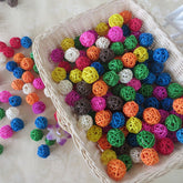 LOIUGENTE bolas rattan 3 cm coloridas para masticar