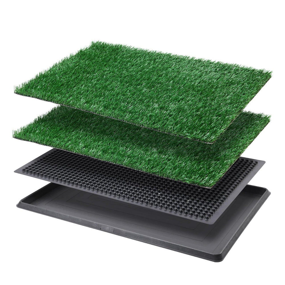LOOBANI bandeja con cesped artificial para perros de 20×25 pulgadas, ideal para entrenamiento en interiores.