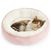 Love's cabin cama dona de 20 pulgadas para gatos y perros pequeños, comodidad envolvente para dormir.