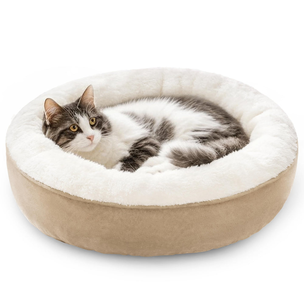 Love's cabin cama-donut-gato-perro-20in, refugio cómodo para siestas tranquilas.