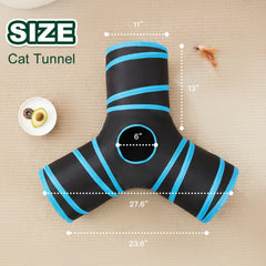 Love's cabin tunel-gato con bola de juguete invita a persecución suave y diversión