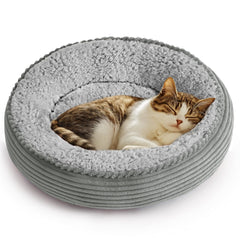 Love's cabin cama donut redonda para mascotas, ideal para acurrucarse y comodidad diaria.