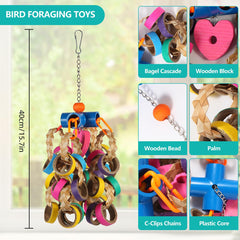 LovyoCoCo anillos bagel palma maíz para aves para juego seguro