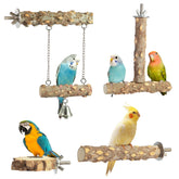 lovyCoCo perchas para aves: conjunto de cuatro piezas para descanso y exploración segura