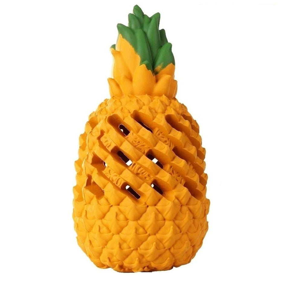 LPHSNR Juguete mordedor piña para cachorros, fomenta juego y limpieza suave.