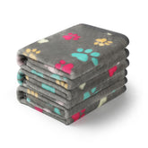 Luciphia: ensemble de trois couvertures peluche gris pour chiens et chats.