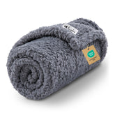 Manta Luciphia de felpa gris 30x20 para perro, suave y cálida para siestas