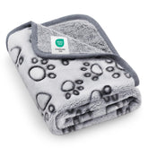 Manta Luciphia para perros gris con patitas, calor y confort.