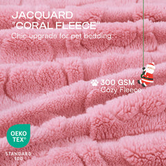 Luciphia manta para perro pequeño, vista trasera rosa, ideal para acostarse