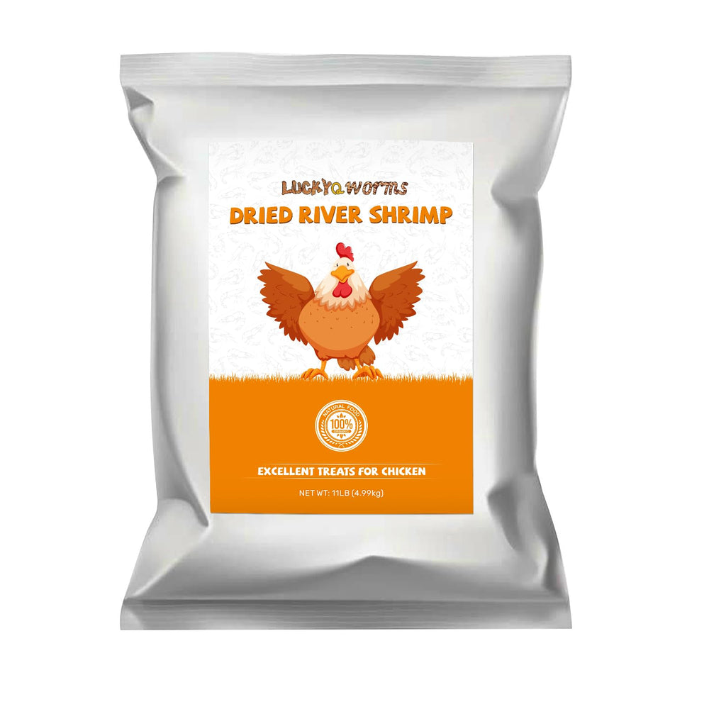 LuckyQworms: bolsa de 5 lb de camarones del río secos para aves y mascotas, snack proteico.