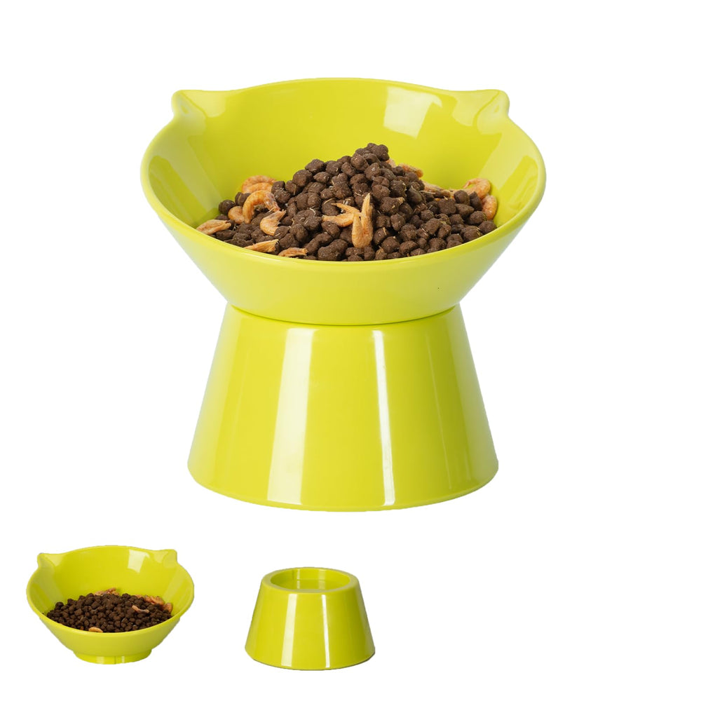 LuckyPots tazones elevados para gatos, ángulo de 15 grados facilita el acceso a la comida.