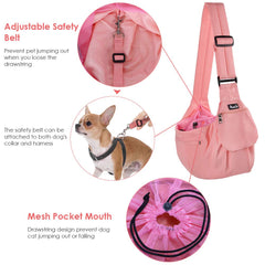 Lukovee canguro para perros apertura de malla con cordón para control y seguridad.