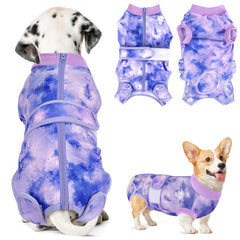 Lukovee Recovery Suit con cremallera trasera para facilitar vestir y desvestir al perro
