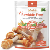 Hueso de pollo mediano sin cuero de LuvChew para masticar seguro.