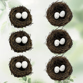LWINGFLYER nido de ratán miniatura con huevos, ideal para manualidades