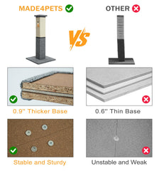 MADE 4 PETS doble textura: sisal superior y alfombra inferior