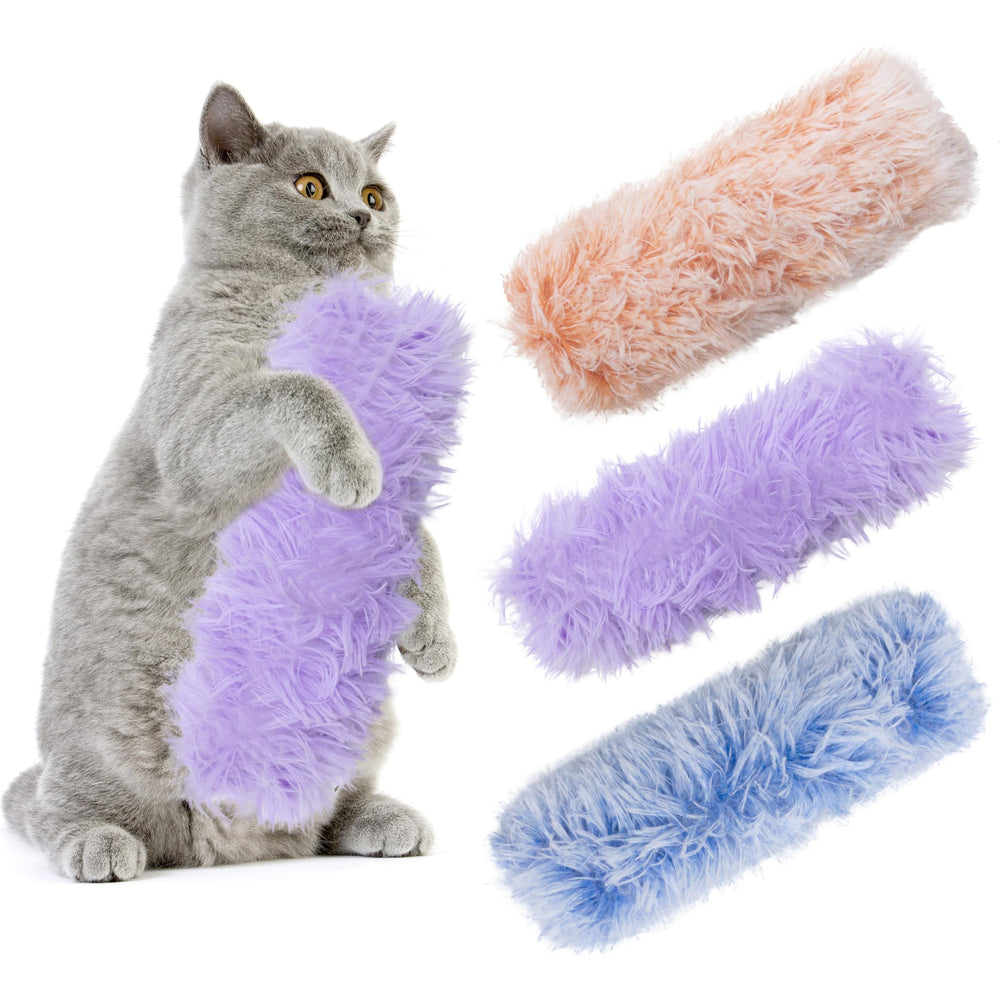 Maiiu almohadas de menta de gato suaves y duraderas en morado para juego diario.