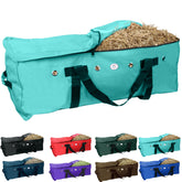 Majestic Ally bolsa heno 1200D, frontal turquesa para almacenamiento ordenado.