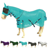 Majestic Ally sábana antifly para caballo con cuello y máscara, protección integrada para cuerpo completo