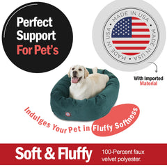 Majestic Pet cama donut con funda lavable: limpieza sencilla para uso diario.