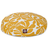Cama redonda Majestic Pet Amarilla para uso interior/exterior, confort diario