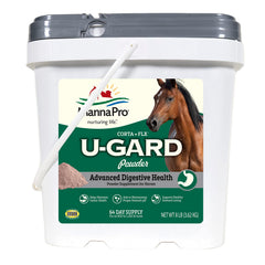 Manna Pro Corta-FLX U-Gard en botella para apoyo digestivo diario en caballos.