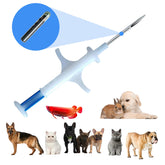Manruta microchip identificador para perros de 8 mm, listo para escaneo.