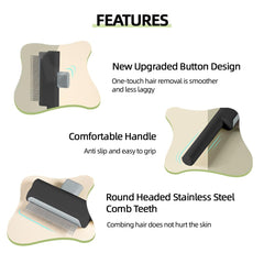 Marchul, dos peines anti pulgas para mascota, limpieza y masaje.