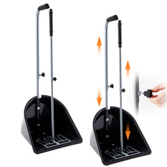 Maxdot cucharón estiercol ajustable para establos, limpieza más eficiente