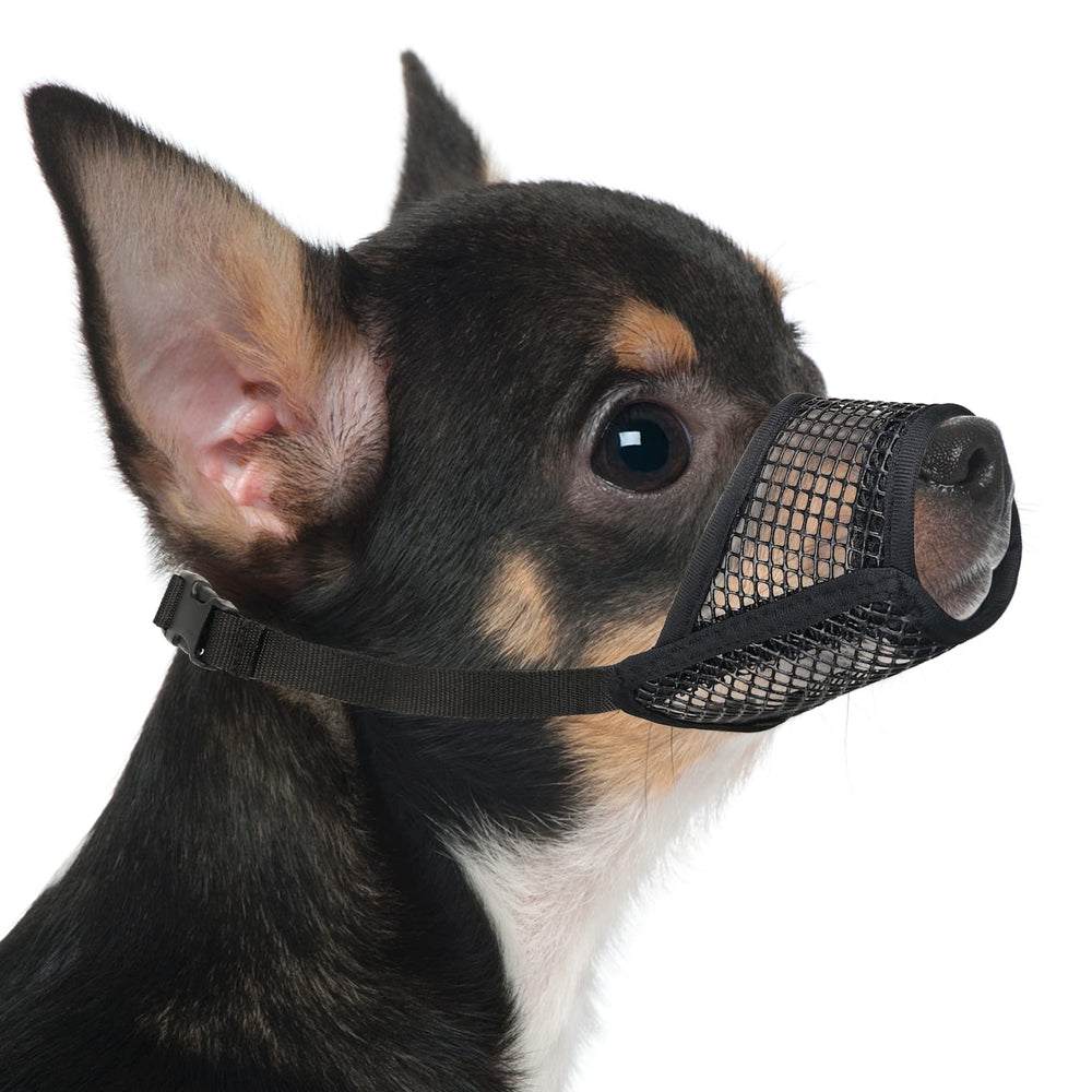 Mayerzon bozal de malla ajustable para perros, cómodo en paseos.