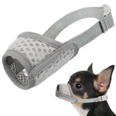 Bozal Mayerzon de malla suave XXS gris para perros pequeños, cómodo para jadear