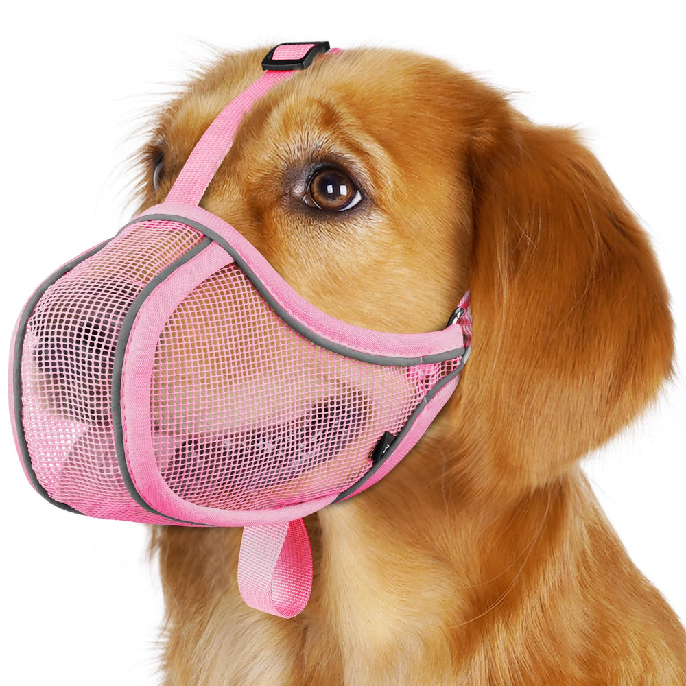 Mayerzon mordaza de perro en malla suave rosa para paseos