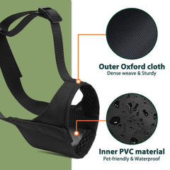 Bozal Mayerzon con correa antideslizante para paseos más seguros.