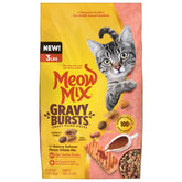 Meow Mix Burbujeos Caldo, empaque frontal, sabor atractivo para gatos adultos.