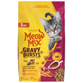 Meow Mix Gravy Bursts, bolsa de 3 libras lista para alimentar al gato.