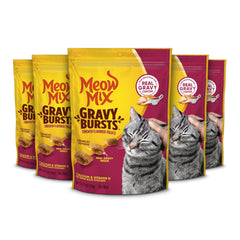 Meow Mix Gravy Bursts: bolsitas de 6.3 onzas con salsa de pollo para gatos