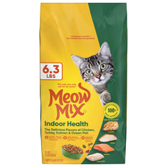 Meow Mix Indoor Health: bolsa de 6,3 libras para gatos adultos.
