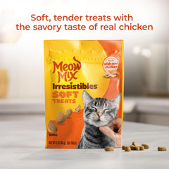Meow Mix Irresistibles bolsa con cierre mantiene las golosinas frescas para tu gato