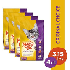 Meow Mix Original Choice sabor pollo-pavo-salmón, para gatos con paladar selecto.