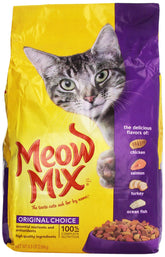 Meow Mix Original Choice: bolsa de 6,3 lb para nutrición diaria del gato.