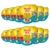 Meow Mix Paté en Gravy con atún y salmón, porciones listas para servir