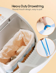 Bolsas Meowant de alta densidad, duraderas ante perforaciones y derrames.