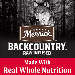 Carne de res real como primer ingrediente en Merrick Backcountry