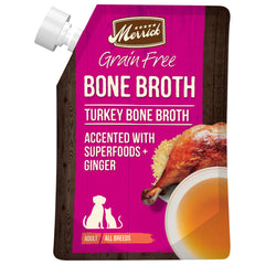 Merrick Caldo de Pavo sin Granos, envase 16 oz, añade humedad a las comidas