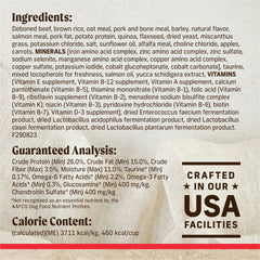 Merrick Healthy Grains omega-6 y omega-3 para piel y pelaje.