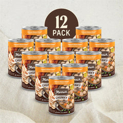 Merrick ingredientes reales: pollo, zanahoria y guisantes en salsa jugosa para perro.