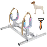 Mezurun soporte de cría para perros con ajuste de altura para varias tallas.