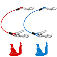 Mi Metty: ceinture chien voiture rouge et bleu, longueur 80 cm.