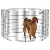 Corral plegable de MidWest para perros, uso interior y exterior, espacio seguro para jugar.